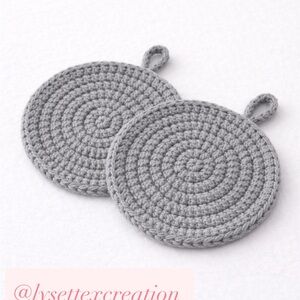 Gray Crochet Coasters